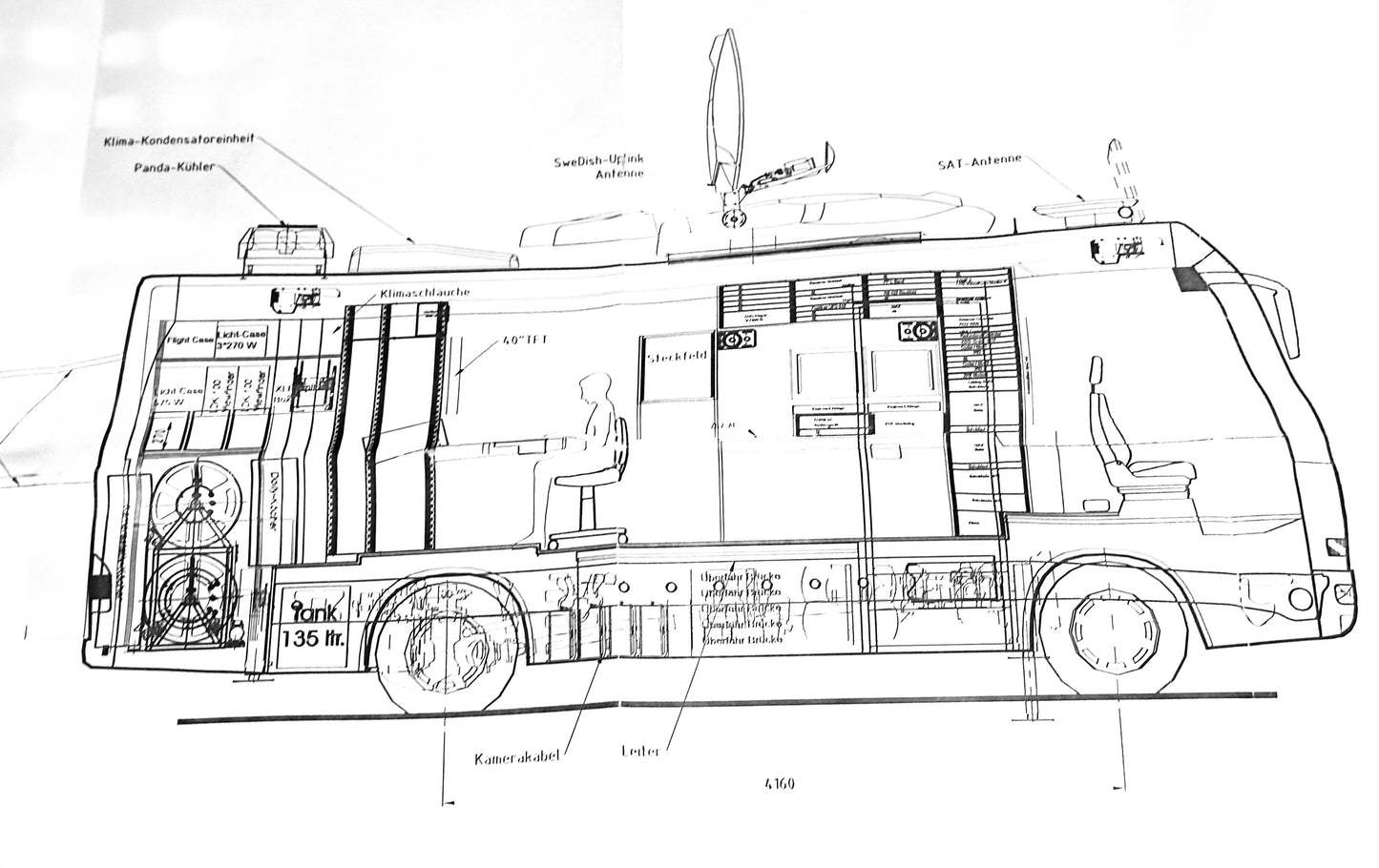 HD OB truck with uplink system