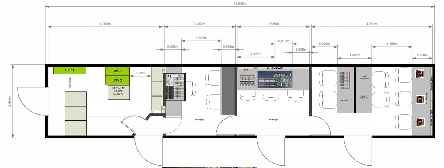 OB HD 3G production trailer for up to 10 cameras