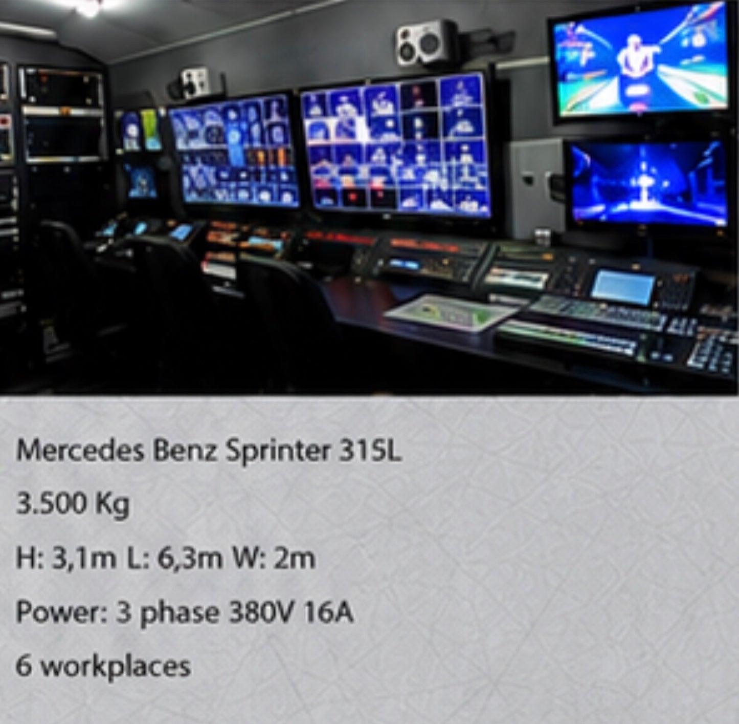 HD OB Van for 6 cameras